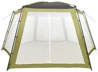 vidaXL Poolverdeck, Pool-Zelt Stoff 660x580x250 cm Gr&uuml;n