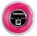 Gamma Tennissaite Moto (Haltbarkeit+Spin) pink 200m Rolle, Saitendicke: 1.29