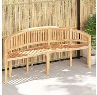 vidaXL Sitzbank vidaXL Bananenbank 200 cm Massivholz Teak