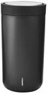 Stelton Thermobecher To Go Click Schwarz Metallic 200 ml, Edelstahl, Kunststoff