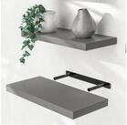Casaria Wandboard, Grau H&auml;ngeregal mit Halterung 15kg Tragkraft K&uuml;che Matt 50cm