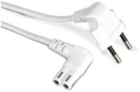 Goobay GOOBAY Euro-Netzkabel, wei&szlig;, 2 m Netzkabel