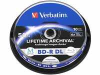 Verbatim Blu-ray-Rohling 10 Rohlinge M-Disc Blu-ray BD-R DL full printable 50GB...