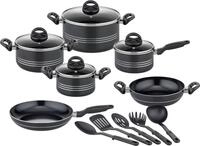 GSW Topf-Set Milano, inkl. 5-teiliges K&uuml;chenhelfer-Set, Aluminium, Kunststoff...