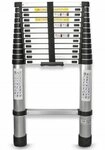 EAXUS Teleskopleiter Ausfahrbare Leiter Aluminium 3,8 Meter DIN EN 131