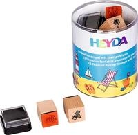 Heyda Stempel HEYDA 204888490 Stempel-Set Urlaub Holz