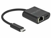 Delock Adapter USB-C > Gigabit LAN, mit PD Anschluss LAN-Kabel