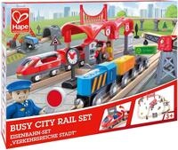 Hape Spielzeugeisenbahn-Geb&auml;ude Eisenbahn-Set - Verkehrsreiche Stadt