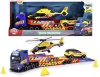 Dickie Toys Spielzeug-Krankenwagen Set LKW, Helikopter, Krankenwagen Go Real / SOS