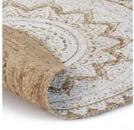 vidaXL Teppich, Jute Geflochten Bedruckt 90 cm Rund
