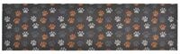 vidaXL Fu&szlig;matte 45 x 150 cm K&uuml;chenteppich Waschbar Pfoten 45x150 cm Samt,...