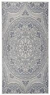 vidaXL Teppich Outdoor-Teppich Flachgewebe 100x200 cm Blaues Muster, Rechteckig