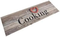 vidaXL Fu&szlig;matte 60 x 180 cm K&uuml;chenteppich Waschbar Cooking Grau 60x180 cm...