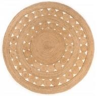 vidaXL Teppich Teppich Geflochten Jute 180 cm Rund, Runde