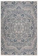 vidaXL Teppich Outdoor-Teppich Flachgewebe 160x230 cm Blaues Muster, Rechteckig