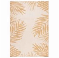 vidaXL Teppich Outdoor-Teppich Flachgewebe 140x200 cm Blattmuster, Rechteckig