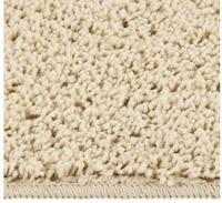 vidaXL Teppich, Shaggy-Teppich Creme 140x200 cm Rutschfest