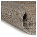 vidaXL Teppich, Handgefertigt Jute Rund 240 cm Grau