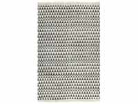 vidaXL Kelim-Teppich Baumwolle 120x180 cm mit Muster Schwarz/Weiß (246549)