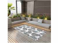 Outdoorteppich Outdoor-Teppich Weiß und Schwarz 80x150 cm PP, vidaXL