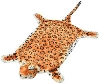 vidaXL Teppich Pl&uuml;sch Leopardenfell Teppich 139 cm Braun, Rechteckig