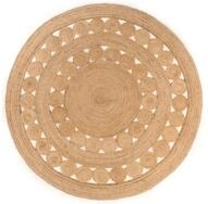 vidaXL Teppich Teppich Geflochten Jute 210 cm Rund, Runde