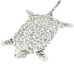 vidaXL Teppich 139 cm Pl&uuml;sch Leopardenfell Teppich 139 cm Wei&szlig;, H&ouml;he: 75 mm