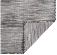 vidaXL Teppich Outdoor-Teppich Flachgewebe 140x200 cm Braun und Blau, Rechteckig