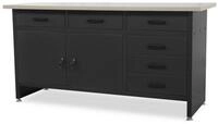 Jan Nowak Werkbank Werkstatttisch 170 cm HENRY 6 Schubladen 2 Schr&auml;nke Stahl...