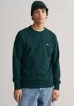 Sweatshirt GANT "REG SHIELD C-NECK SWEAT", Herren, Gr. S, gr&uuml;n (tartan gr&uuml;n),
