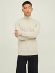Jack & Jones Strickpullover EMIL KNIT HALF ZIP mit kurzem Rei&szlig;verschluss im