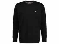 Gant Sweatshirt REG SHIELD C-NECK SWEAT mit Logostickerei auf der Brust, schwarz