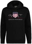 Sweatshirt GANT "Sweatshirt REGULAR ARCHIVE SHIELD HOODIE", Herren, Gr. S, schwarz,
