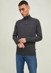 Jack & Jones Strickpullover EMIL KNIT HALF ZIP mit kurzem Rei&szlig;verschluss im