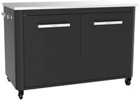 COZZE Outdoor-K&uuml;che Outdoor-Arbeitstisch, Schrank mit 4 Rollen, 90.5 x 127.4 x...
