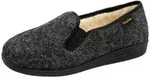 Fischer-Markenschuh Frank Hausschuh Schurwolle, Gummizug, Wollfilz grau 40 EU