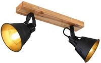 GLOBO LIGHTING Deckenstrahler G&Uuml;NTHER, ohne Leuchtmittel, Strahler/Holz/schwarz