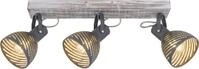 GLOBO LIGHTING Deckenspot MORI, Leuchtmittel wechselbar, Holz-Strahler antik wei&szlig;