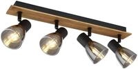 GLOBO LIGHTING Deckenspot CLAUDE, ohne Leuchtmittel, Strahler Holz/Schwarz,