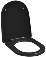 vidaXL WC-Sitz, Toilettensitz mit Absenkautomatik und Quick-Release Schwarz