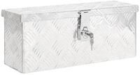 vidaXL Werkzeugbox Aufbewahrungsbox Silbern 50x15x20,5 cm Aluminium (1 St)