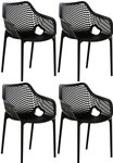 CLP Gartenstuhl Air XL (4er Set, 4 St), Outdoor-St&uuml;hle, mit Wabenmuster