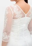 Sheego Etuikleid Abendkleid 3/4-Arm mit weit ausgestelltem Rockteil