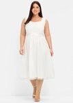 Sheego Etuikleid Abendkleid &Auml;rmellos mit Stickerei