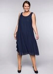 Sheego Etuikleid Kleid &Auml;rmellos in figurumspielender Passform