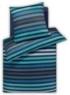 JOOP! Bettw&auml;sche Tone 4103 2 Ocean, Mako-Satin, 2 teilig, Gestreift, Logo