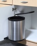 Spetebo Einbaum&uuml;lleimer Edelstahl Einbau M&uuml;lleimer - 12 L, Abfalleimer