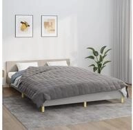 vidaXL Einziehdecke 155 x 220 cm Gewichtsdecke Grau 155x220 cm 11 kg Stoff...