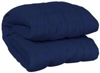 vidaXL Einziehdecke 155 x 220 cm Gewichtsdecke Blau 155x220 cm 11 kg Stoff...