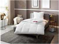 Ribeco Betten-Set extra dick silberweiß Federn 155x220 cm weiß extrawarm